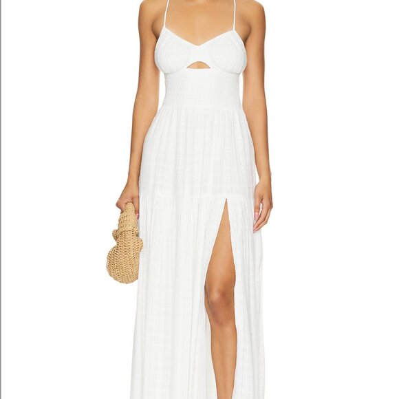 🏷 *NWT* 🤍 L*SPACE “Calla” Tiered Maxi Dress - Cream (Size L) 🤍 - Picture 1 of 12